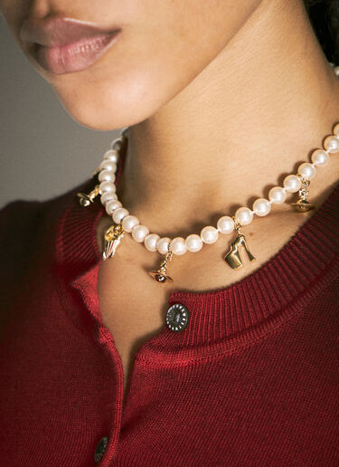 Anglo Pearl Necklace Vivienne Westwood Anglo Pearl Necklace Cream vvw0258023