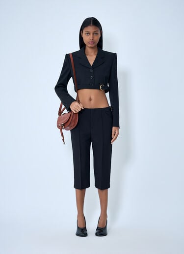 Chloé Cropped Wool Blazer Black chl0263011