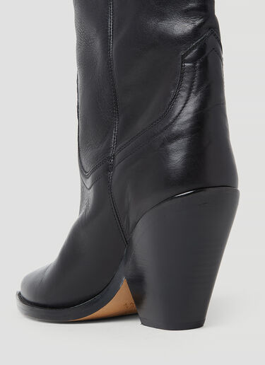 Isabel Marant Lomero Leather Boots Black ibm0253028