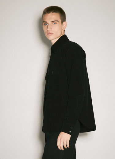 Saint Laurent Corduroy Overshirt Black sla0158008