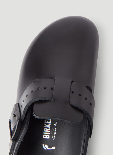 Rick Owens X Birkenstock Boston Slip Ons Black rob0144003