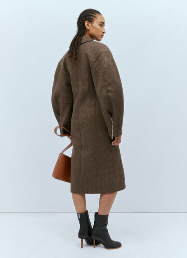Jacquemus 르 망토 Croissant 코트 다크 브라운 jac0254007