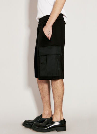 Prada Re-Nylon Pockets Bermuda Shorts Black pra0156002