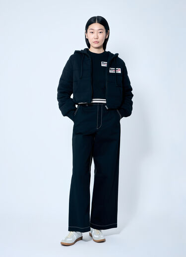 8 Moncler Palm Angels Wide-Leg Pants Black mpa0259003