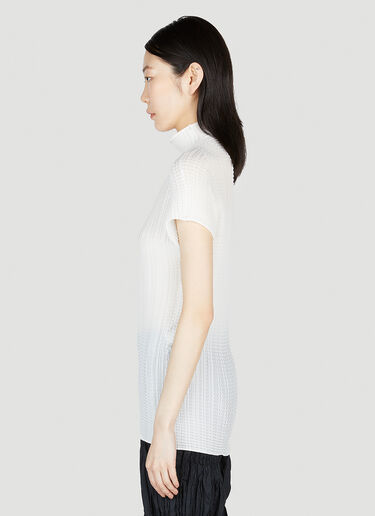 Issey Miyake Wooly Pleats Top White ism0253003
