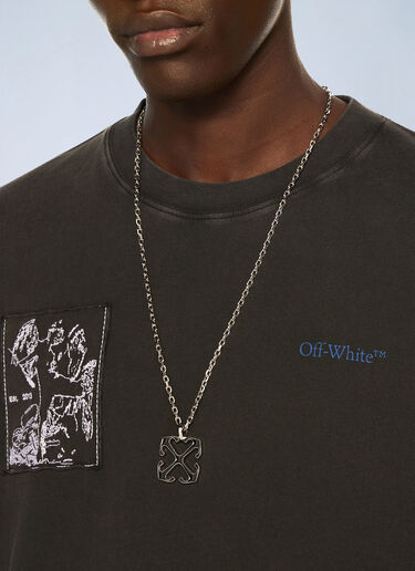 Off-White Faded Painting Skate Logo T-Shirt Black ofw0162023