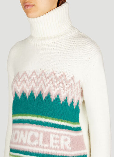 Moncler 徽标提花Polo领针织衫 白色 mon0254047