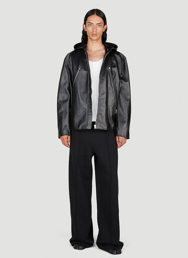MM6 Maison Margiela ワイドレッグトラックパンツ ブラック mmm0153008