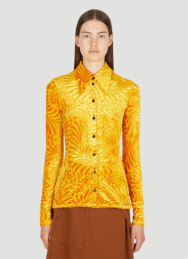 Jil Sander 花卉烧花衬衫 橙 jil0249046