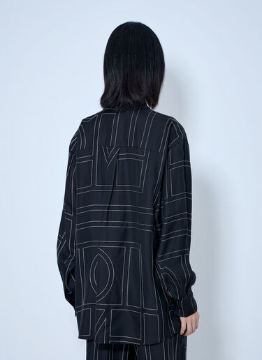 LN-CC® - Toteme: Classic Embroidered Shirt - Black Toteme Classic Embroidered Shirt Black tot0265013