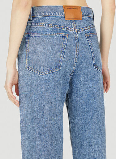 Alexander Wang 水洗直筒牛仔裤 蓝色 awg0252002