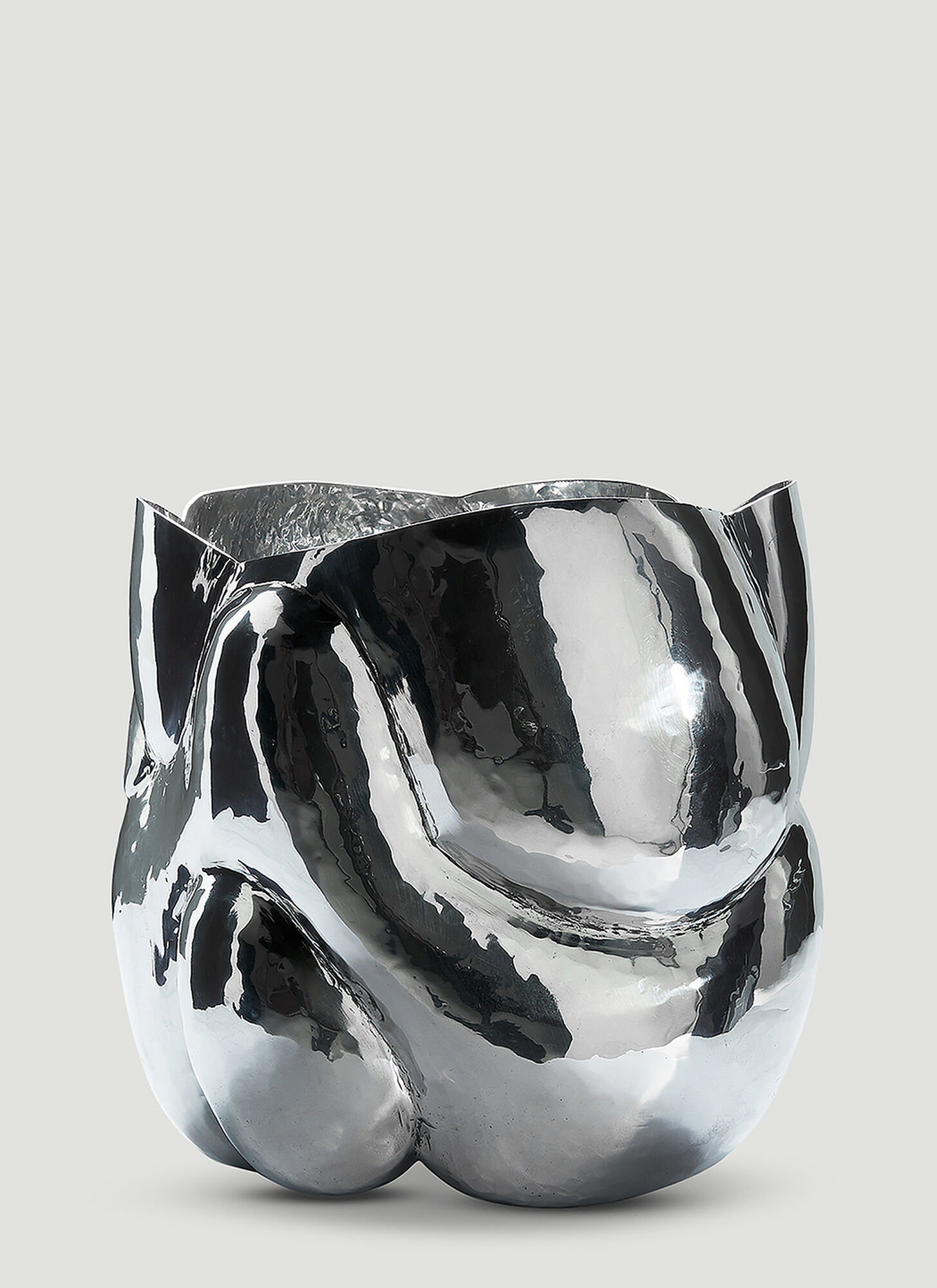 Shop Tom Dixon Cloud Short Vessel In Silver