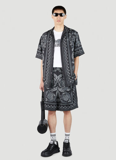 Versace Baroque Silk Shirt Black ver0151011