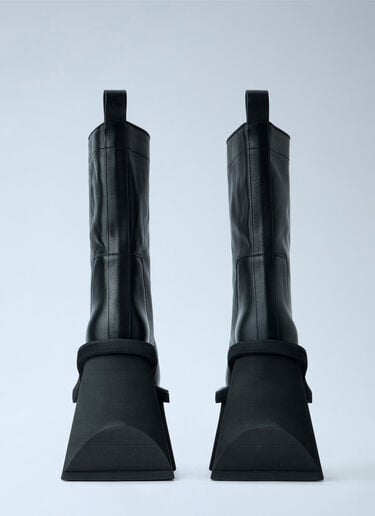 Rick Owens Factory Leather Boots Black ric0265038