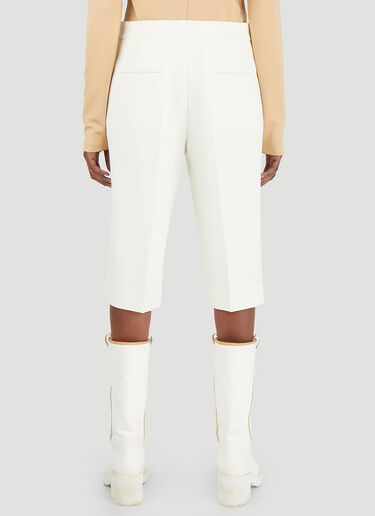 Jil Sander Double Wool Crepe Shorts White jil0246003