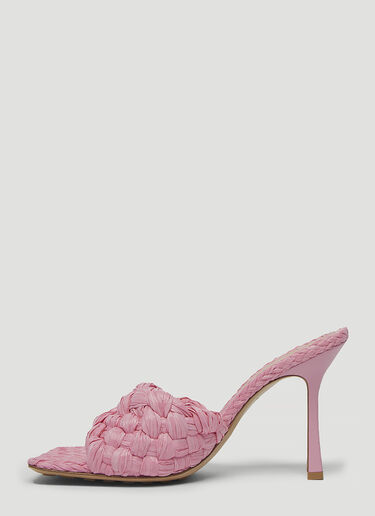 Bottega Veneta Raffia Heeled Sandals Pink bov0243030
