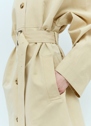 TOTEME Tumbled Cotton-Silk Trench Coat Beige tot0257024