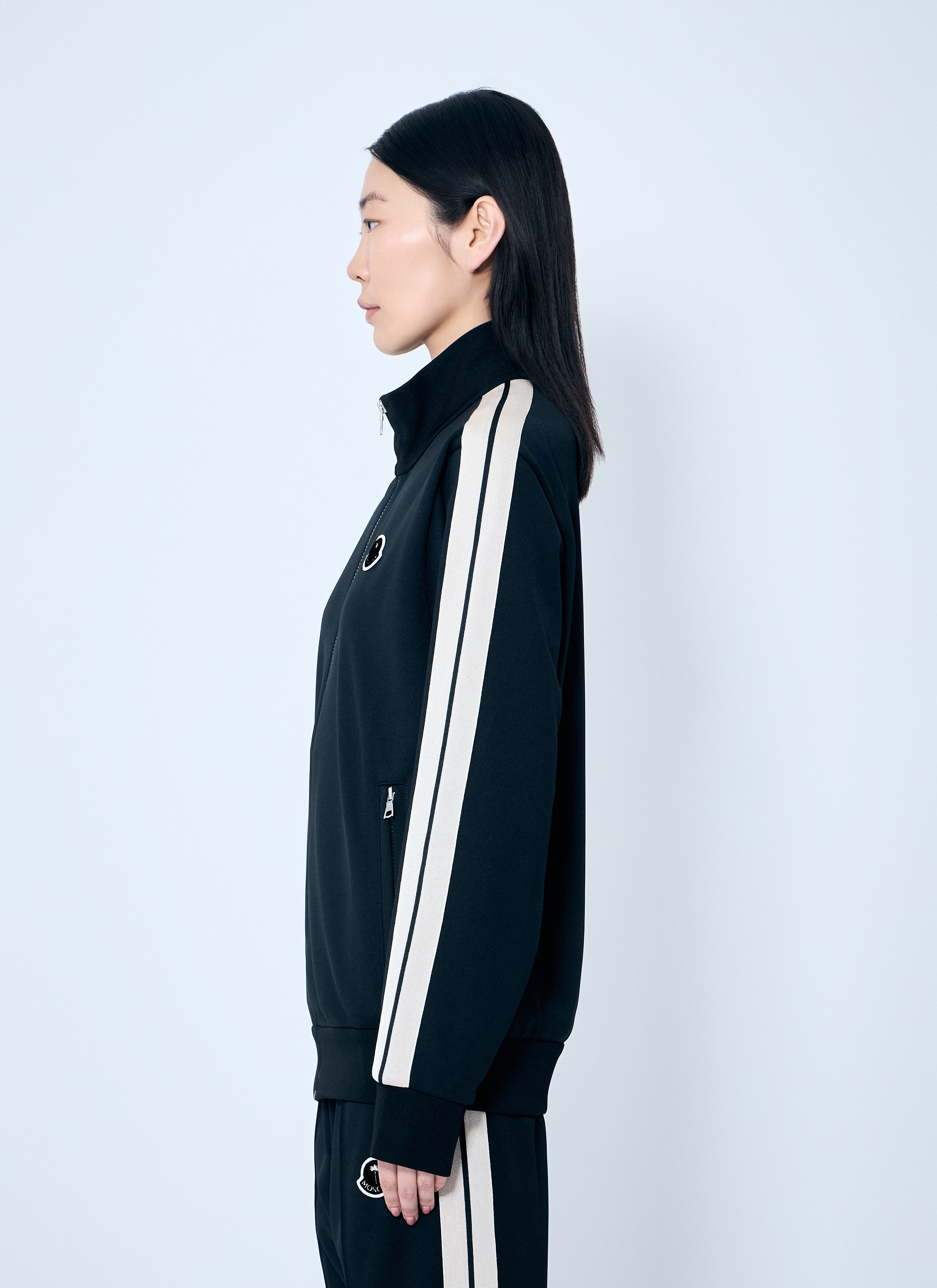 8 Moncler Palm Angels Women's' Zip-Up Cardigan in Black | LN-CC®