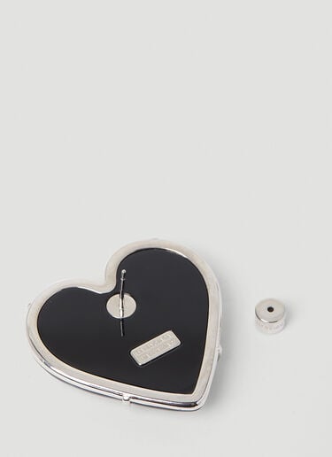 Balenciaga Heart Logo Earrings Black bal0253099