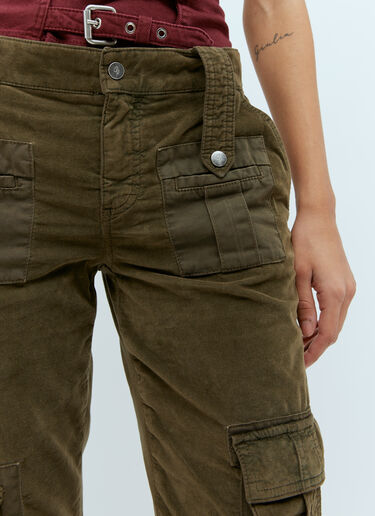 Blumarine Velvet Cargo Pants Khaki blm0253009