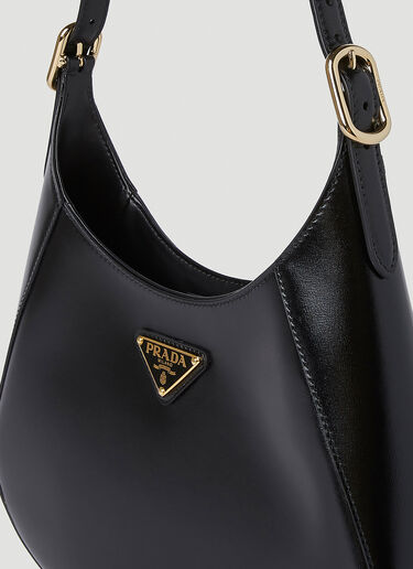 Prada Triangle Plaque Shoulder Bag Black pra0252019