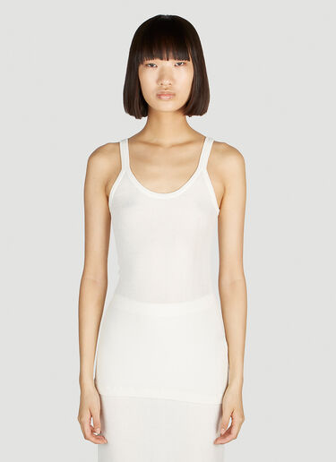 Bottega Veneta Ribbed Tank Top White bov0252066