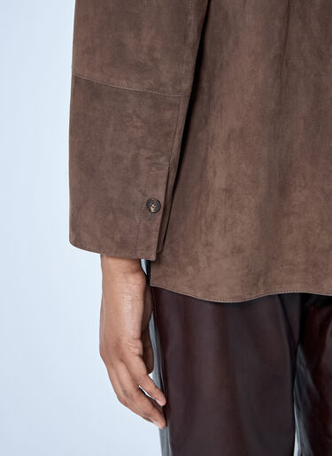 Max Mara Suede Shirt Jacket Brown max0265207
