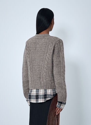 Acne Studios Cable Knit Cardigan Beige acn0262008