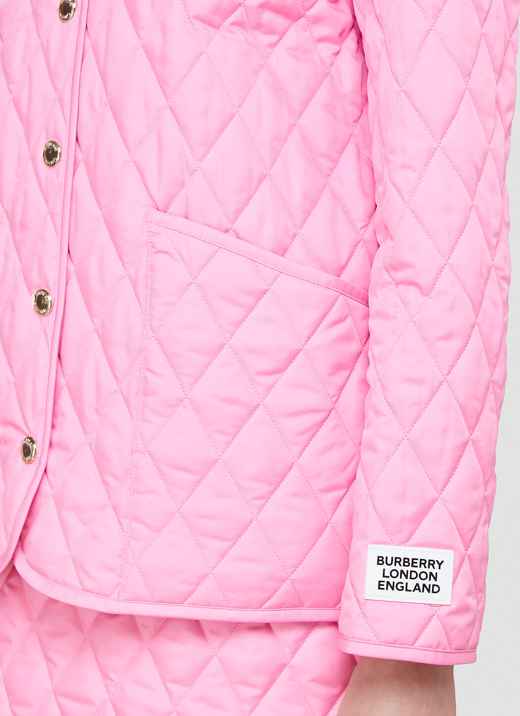 Burberry Dranefeld Quilted Jacket in Pink LN CC