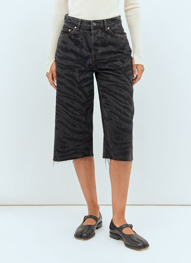 Lazer Denim Shorts GANNI Lazer Denim Shorts Black gan0257027