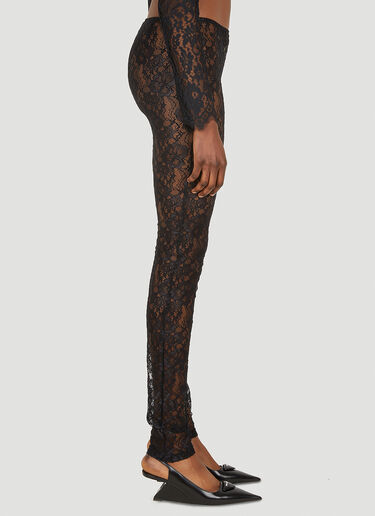Dolce & Gabbana Floral Lace Tights Black dol0248013