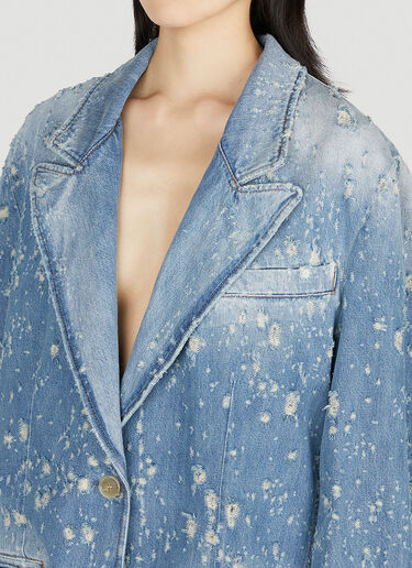 Acne Studios 做旧牛仔西装外套 蓝色 acn0252047