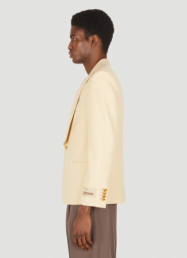 Gucci 싱글 브레스티드 로고 패치 블레이저 크림 guc0150037