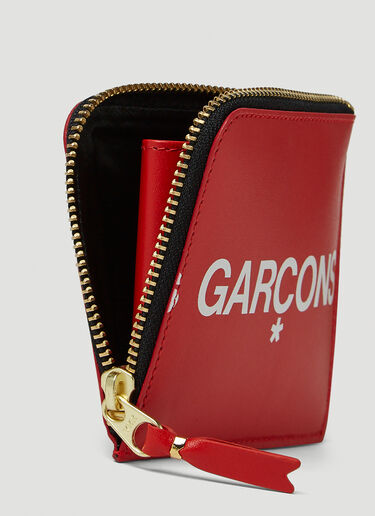 Comme des Garçons Wallet Huge Logo Zip Wallet Red cdw0347013