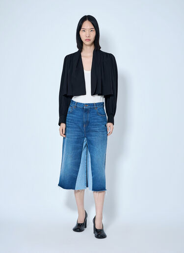 LN-CC® - Chloé: Gathered Cropped Jacket - Black Chloé Gathered Cropped Jacket Black chl0265010