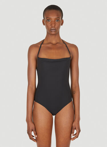 Saint Laurent Cowl Neck Swimsuit Black sla0247044