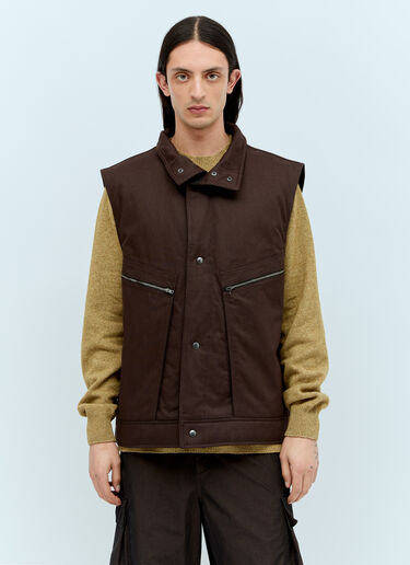 Zip Pocket Gilet MHL by Margaret Howell Zip Pocket Gilet Brown mhl0156013