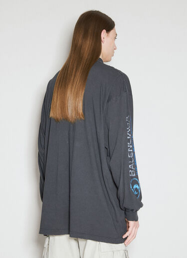 Balenciaga Surfer Long Sleeve T-Shirt Grey bal0155019