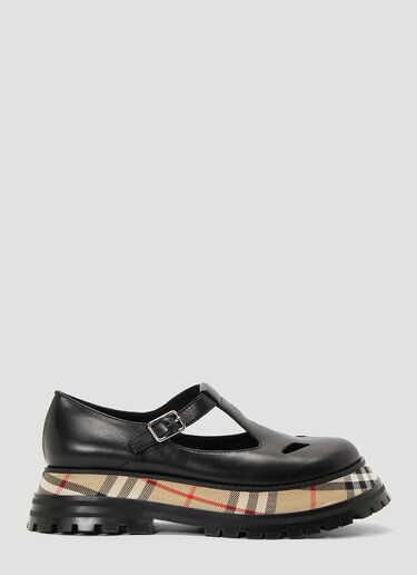 Burberry Platform T-Bar Shoes Black bur0243057