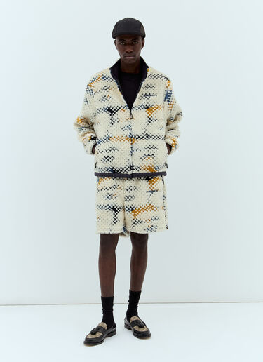 Printed Fleece Jacket Awake NY Printed Fleece Jacket Cream awk0156003