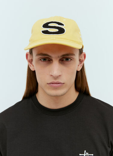 Stüssy Chenille S Low Pro Baseball Cap Yellow sts0152066