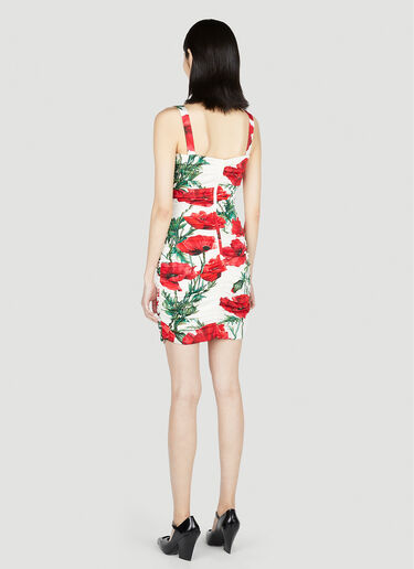 Dolce & Gabbana Poppy Print Dress Red dol0251010