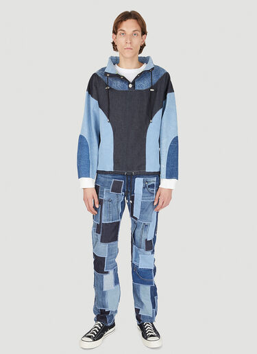 DRx FARMAxY FOR LN-CC x LEVI'S Drop 6 Patchwork Hooded Sweatshirt Blue dfl0347002