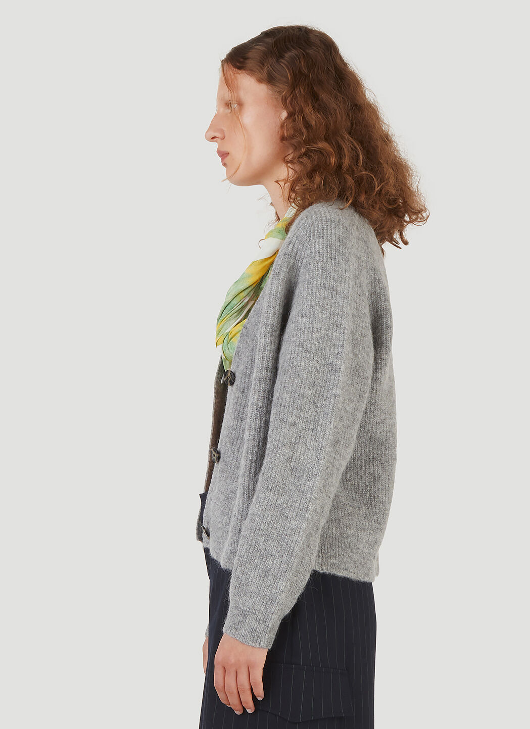 Ganni soft wool knit cardigan top