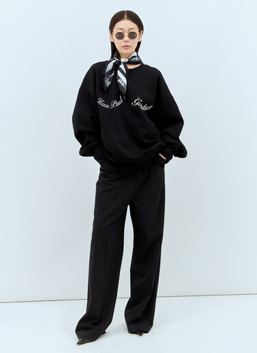 Logo Print Sweatshirt Jean Paul Gaultier Logo Print Sweatshirt Black jpg0258021