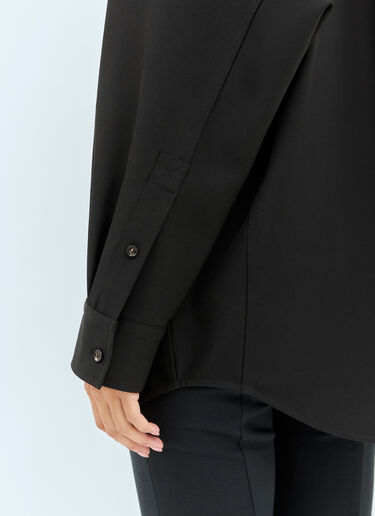 Bottega Veneta 羊毛斜纹布衬衫 黑色 bov0258002