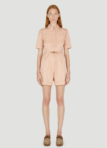 Gucci GG Belted Playsuit Light Pink guc0250022