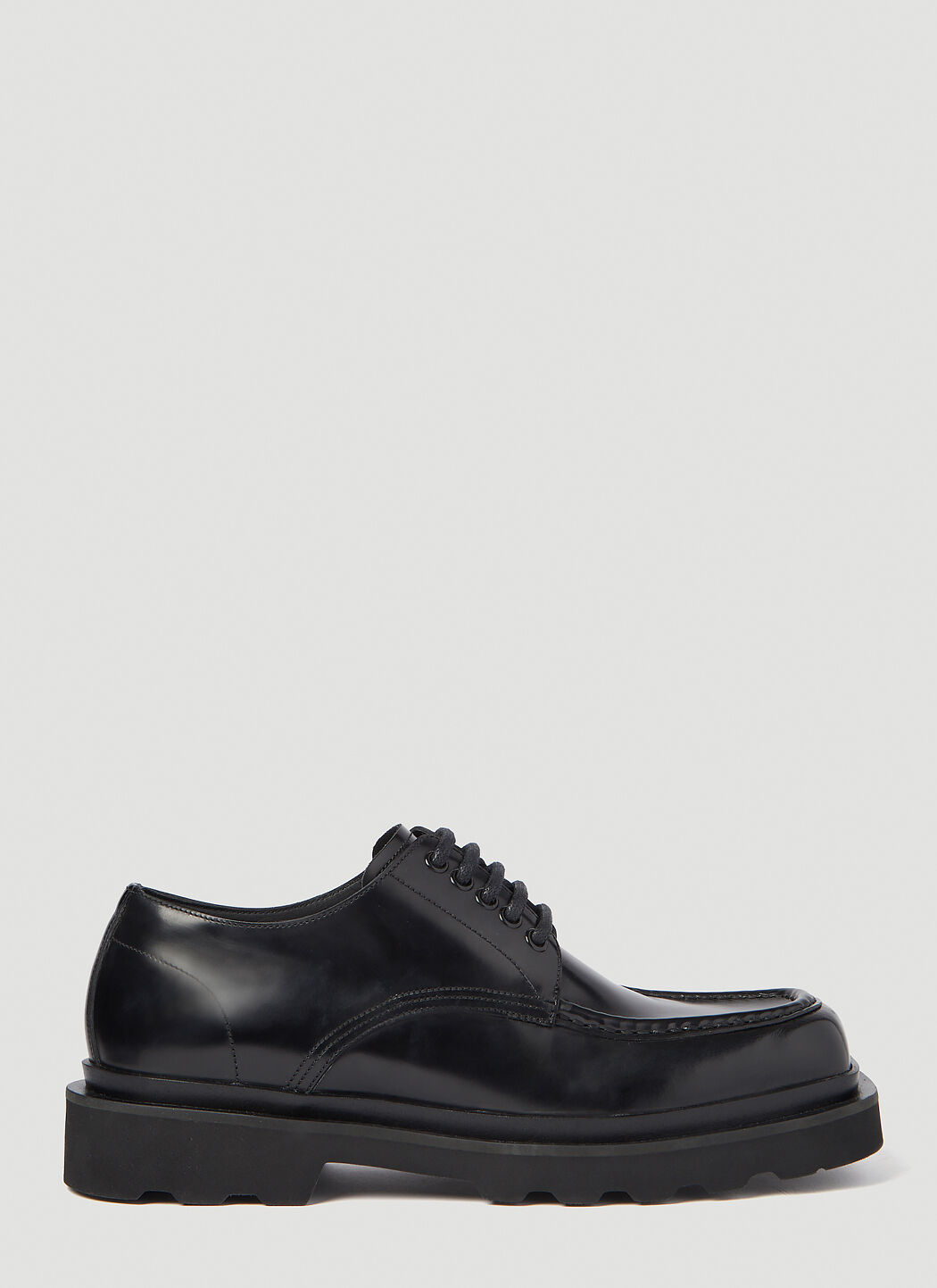 Comme des Garçons Homme Plus Brushed Leather Derby Shoes Black hpl0156006
