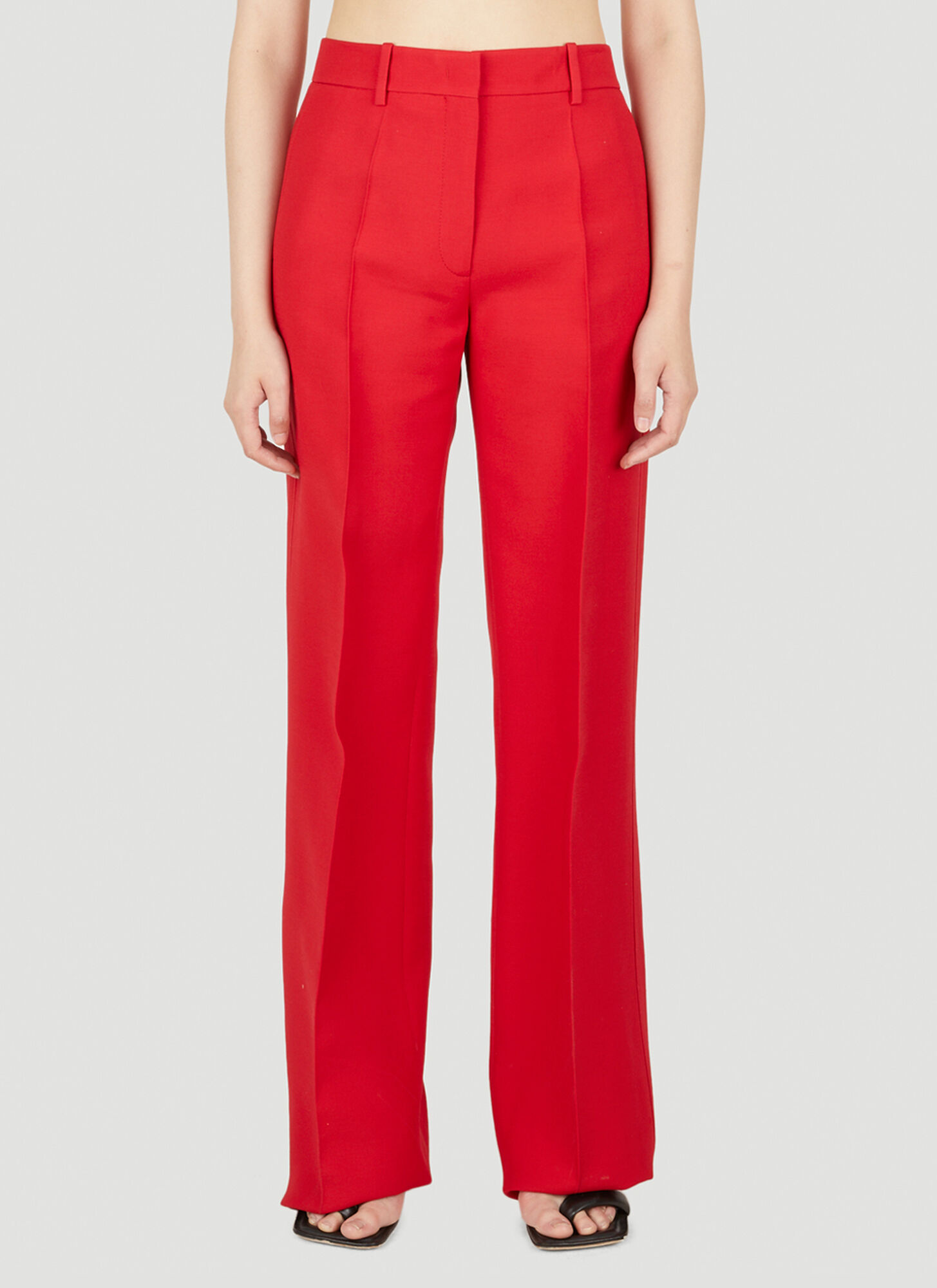 Valentino Straight Leg Suit Trousers In Red