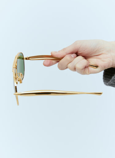 Bottega Veneta Sardine Aviator Sunglasses Gold bos0355005